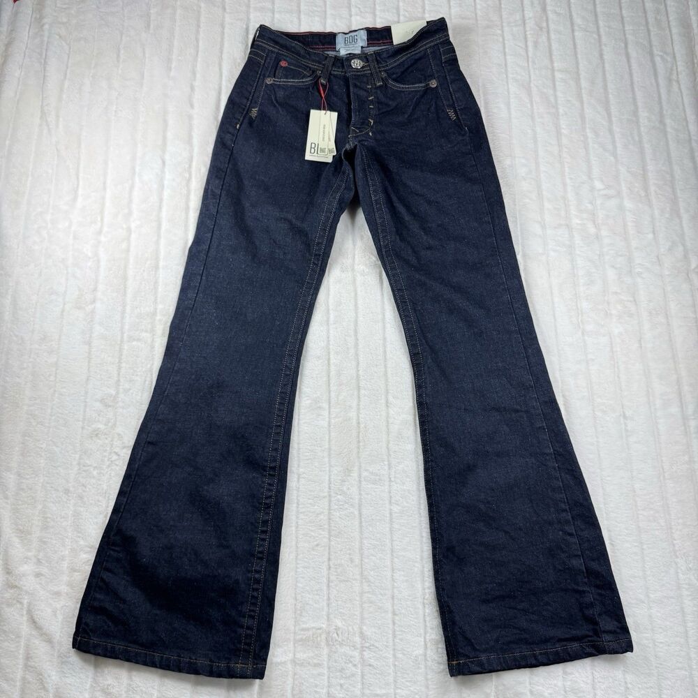 BDG Urban Outfitters Teo Relaxed Flare Jeans Women 24x32 Dark Wash Low Rise NWT